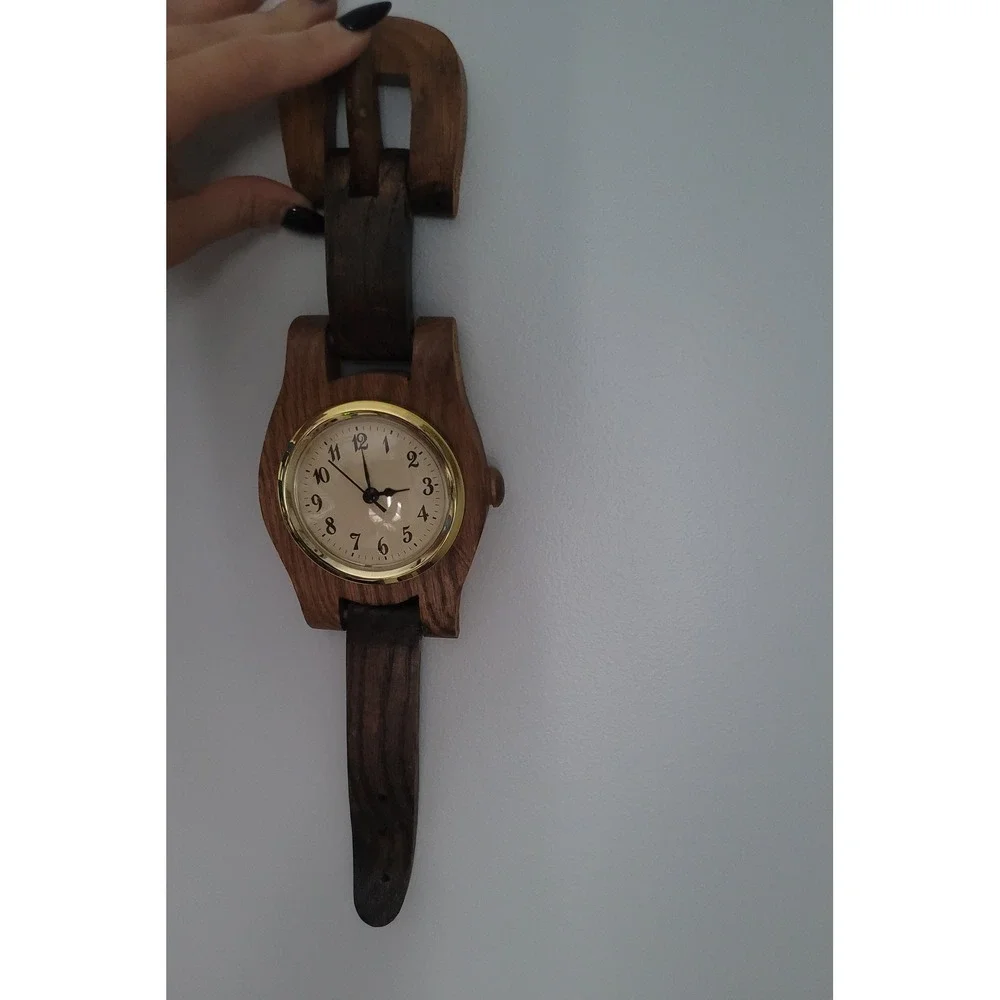 Vintage Wooden Wall Clock, Watch‎ Design, Rustic Home Decor, Unique Timepiece